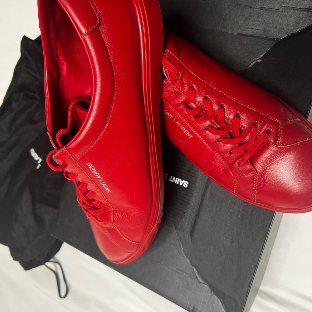 Saint Laurent Men's Red Sneakers